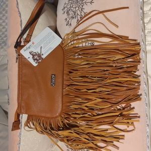 Carlos Santana Fringed clutch/ wristlet